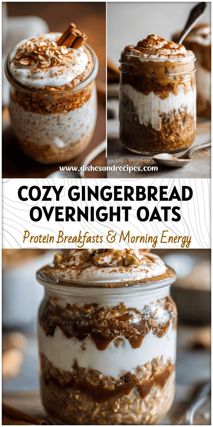 Gingerbread Overnight Oats with Yogurt – A Cozy, Heart-Healthy Holiday Breakfast